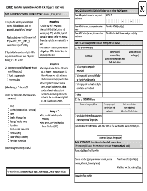 FORM 2C: Health Plan Implementation for CHILD HEALTH ... - Doh - doh gov