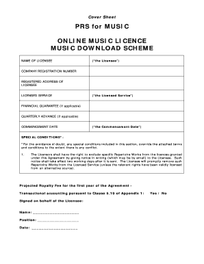PRS for Music Online Music Licence