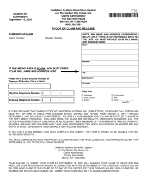 Cabletron Systems Securities Litigation c/o The Garden City Group, Inc - securities stanford