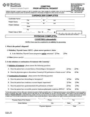 Cometriq Prior Approval Request Form