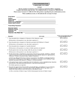 Caremark Aricept Prior Authorization Form