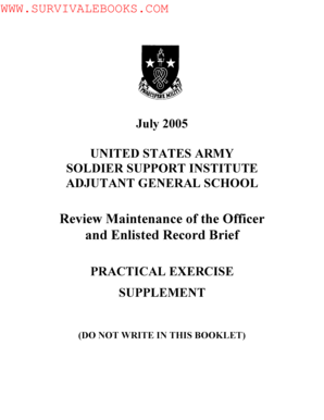 US Army Officer Record Brief Form AR600-8-104