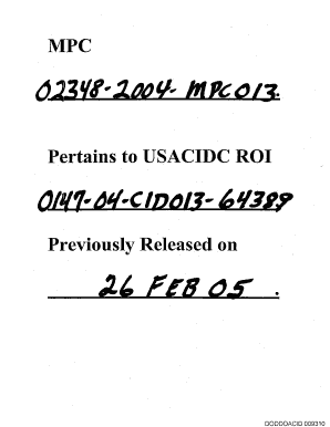 Military Police Report Form 3975