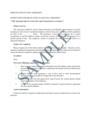 Employee Relocation Agreement