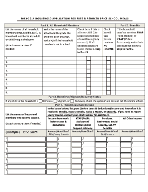 Pikeville Independent Schools Free and Reduced Price Meal Application