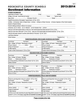 Rockcastle County Schools Enrollment Form