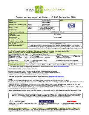 IT ECO Declaration 2003