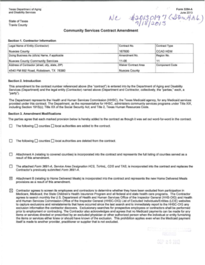 Contract amendment template - 4A6 Community Services Contract Amendment Title XX - Agenda