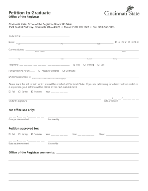 Petition to Graduate