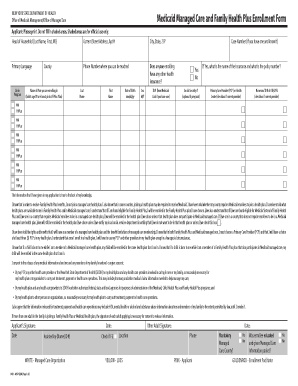New York Medicaid Managed Care Enrollment Form