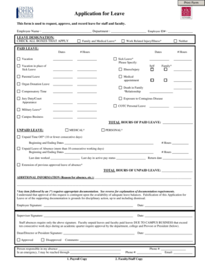 Application for Leave