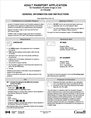Adult Passport Application