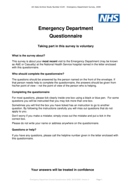 Emergency Department Survey 2008