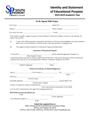 Statement of Educational Purpose