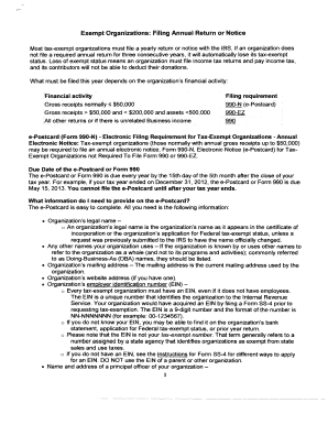 IRS Form 990-N e-Postcard