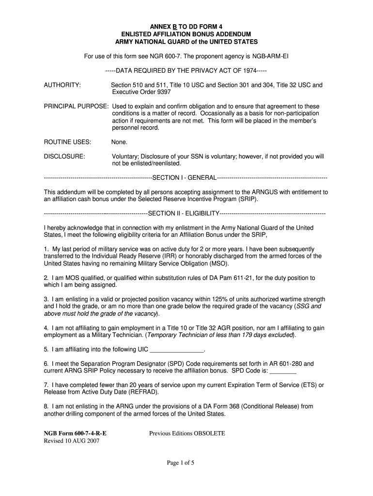 Da form 3286 annex b: Fill out & sign online | DocHub