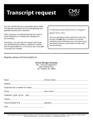 Transcript Request Form