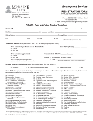 Employment Services Registration Form