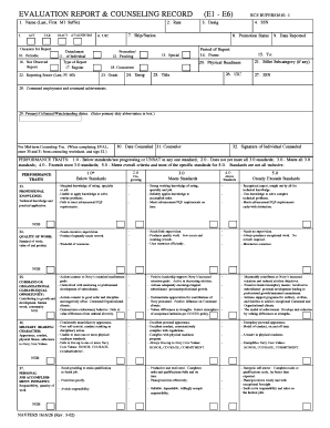 US Navy Evaluation Report & Counseling Record