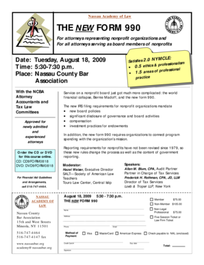 New Form 990 for Nonprofits