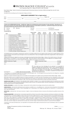 Brown Mackie College Enrollment Agreement