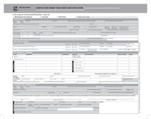 RBC Royal Bank Credit Card Application