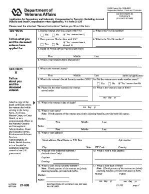 VA Form 21-535 Application