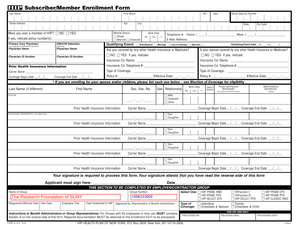 HIP Health Plan Enrollment Form