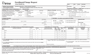Aetna Enrollment Change Request Form