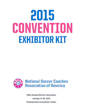 2015 NSCAA Convention Exhibitor Kit