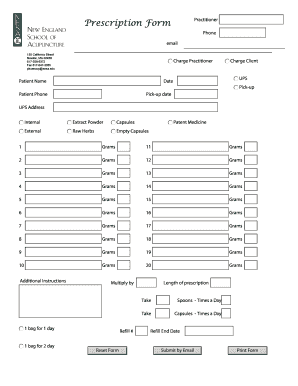 Prescription Form