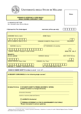 Single Course Enrollment Form