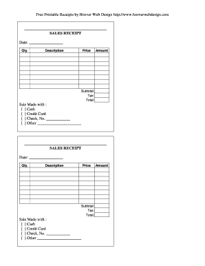 Sales Receipt Template