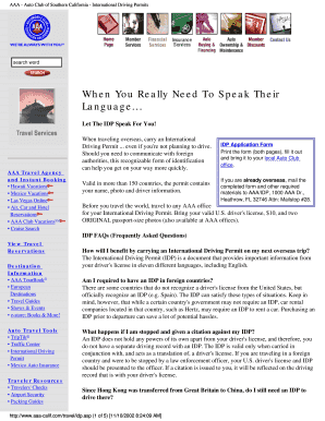 International Driving Permit Application