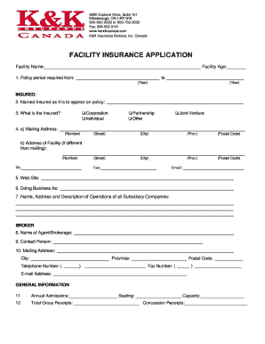 Facility Insurance Application
