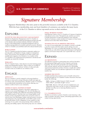 U.S. Chamber of Commerce Membership Application
