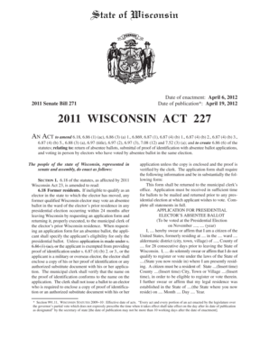 Wisconsin Absentee Ballot Application