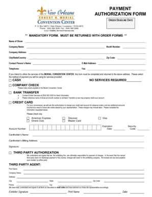 Payment Authorization Form