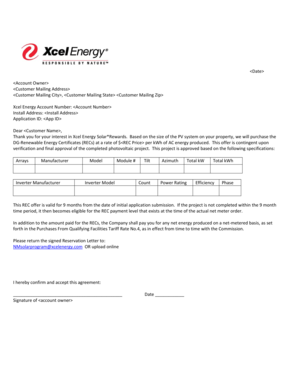 Xcel Energy Solar*Rewards Agreement