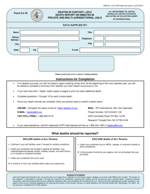 Death Report on Inmates in Jails
