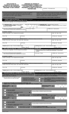 Firearms Transfer and Registration Application