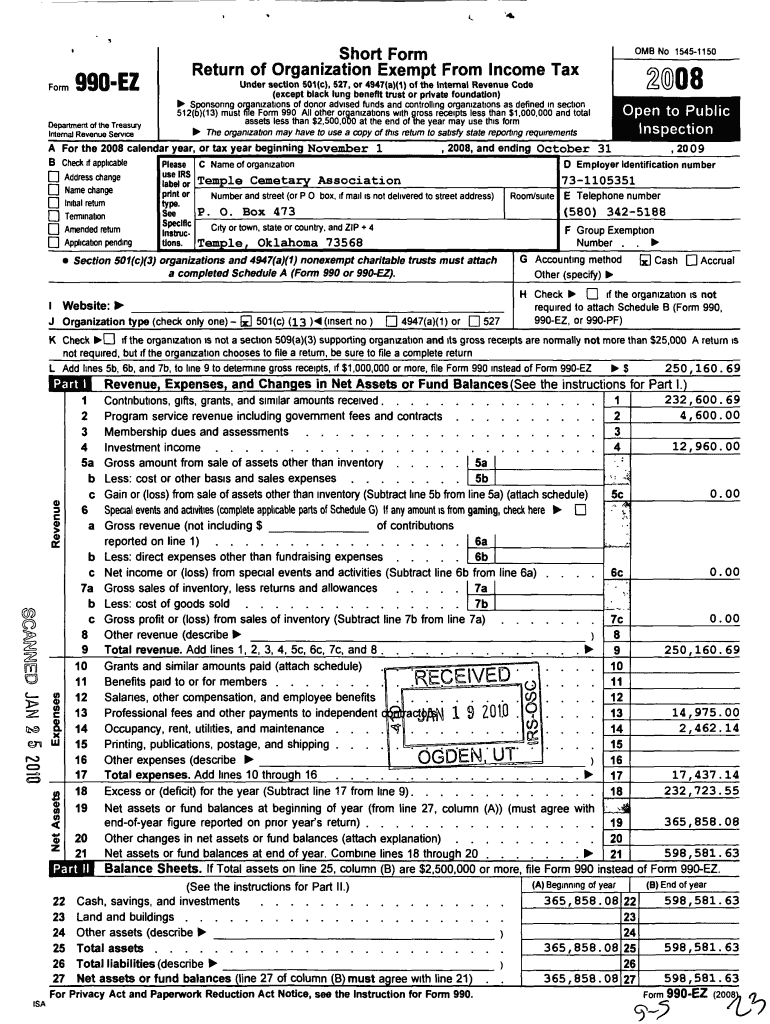 Fillable Online irs990 charityblossom * i Short Form Fax Email Print