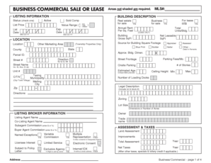 Commercial Property Listing Form