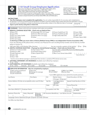 Blue Cross of California Employee Application