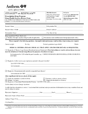 Drug Health Services Review Form