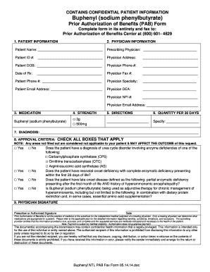 Buphenyl Prior Authorization Form