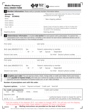 Medco Pharmacy Mail-Order Form