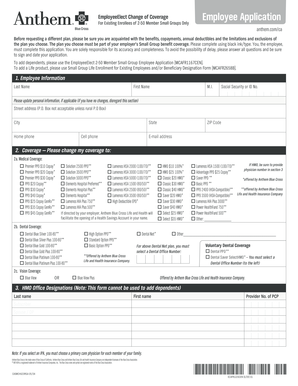 EmployeeElect Change of Coverage Application