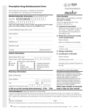 Prescription Drug Reimbursement Form