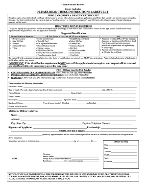 Montana Death Certificate Application
